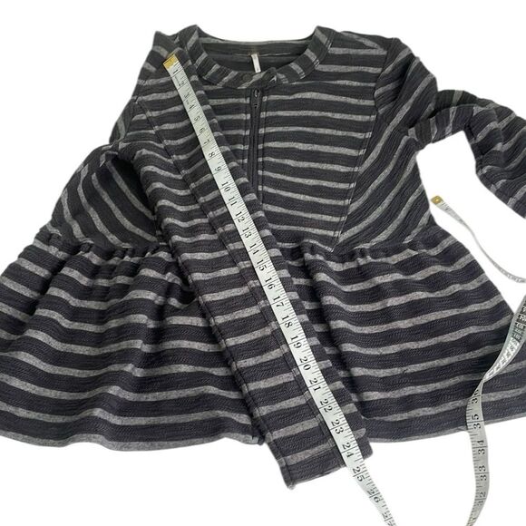 Free People Gray Striped Jacket - Picture 7 of 10